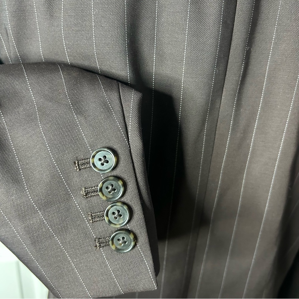 J.Crew Collection classic blazer in brown pinstripe wool blend (size 2) - Picture 5 of 7